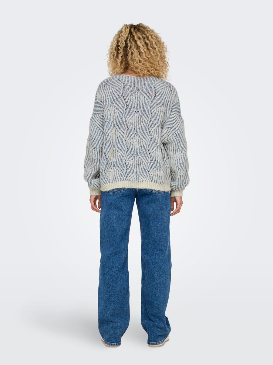 ONLELIN LIFE LS V-NECK CC KNT