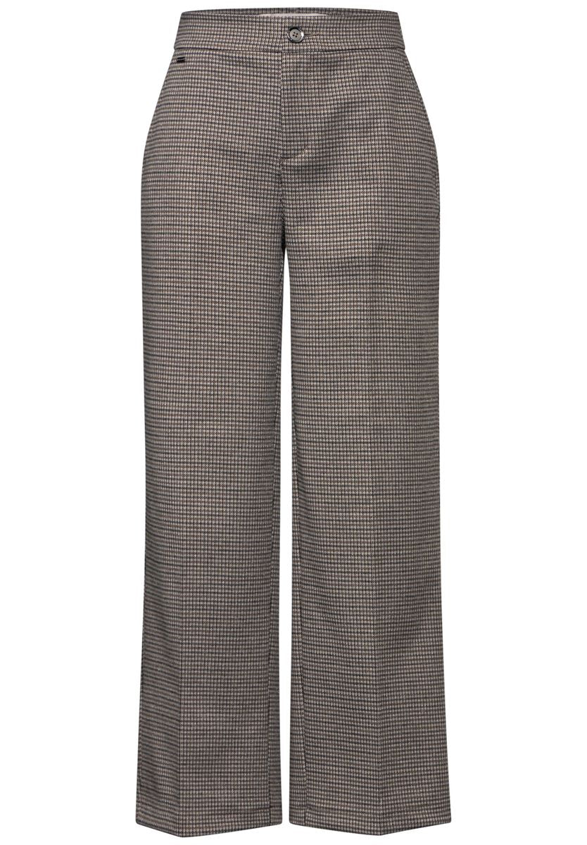 Karierte Wide Leg Hose