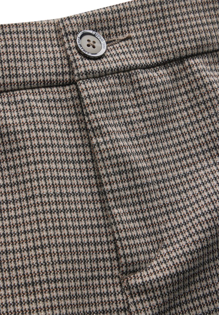 Karierte Wide Leg Hose