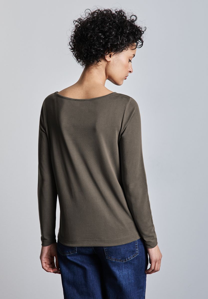 Silk-Look Shirt mit Wording
