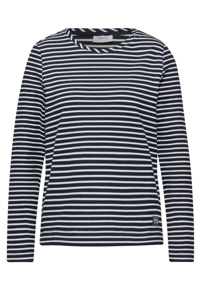 Gestreiftes Strukturshirt