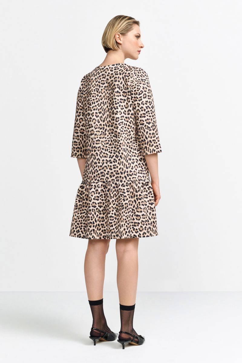 Printed scuba mini dress Recycled