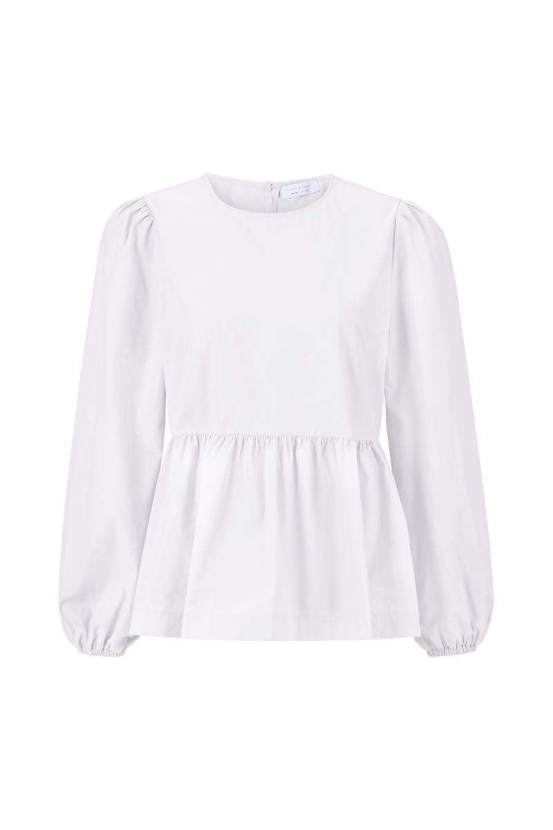 Cotton blouse with peplum Sustainable