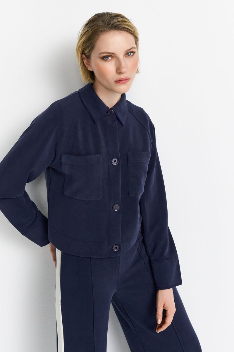 Scuba jacket denim look