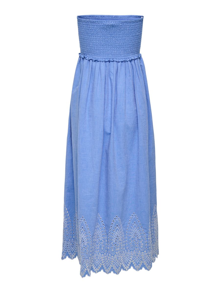 ONLTULUM EMB SMOCK MAXI DRESS WVN