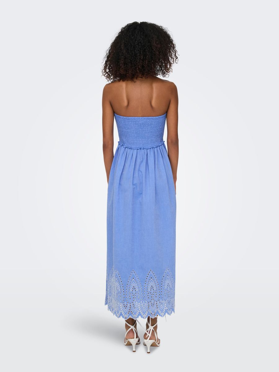 ONLTULUM EMB SMOCK MAXI DRESS WVN