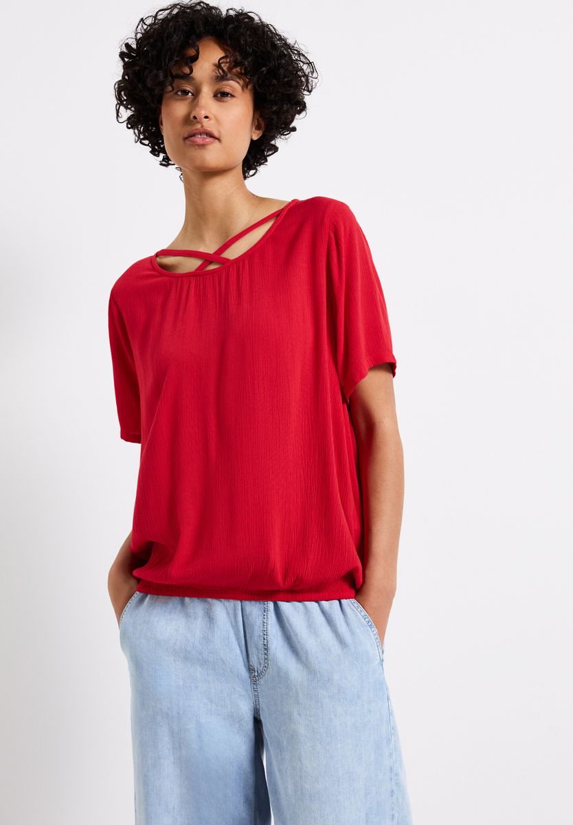 Blusenshirt mit Bänderdetail