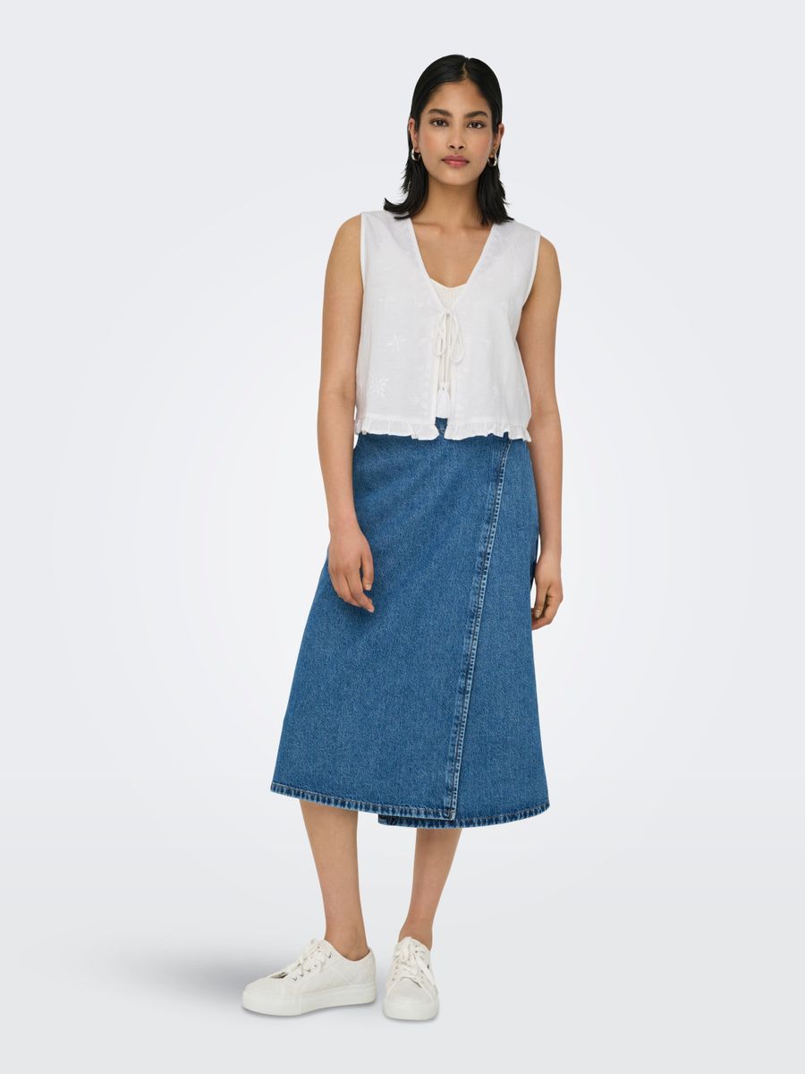 ONLJAKIRI LINEN S/L EMB VEST PTM