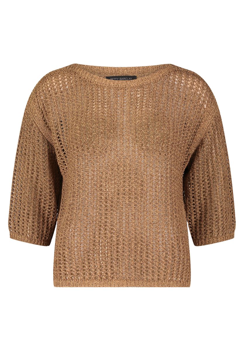 Lochstrick-Pullover