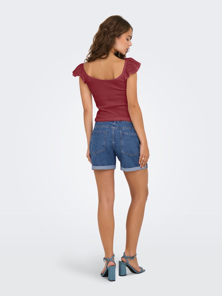 ONLGWEN LIFE S/L SMOCK TOP JRS