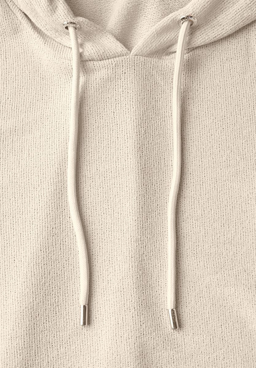 Crepe Hoodie-Shirt