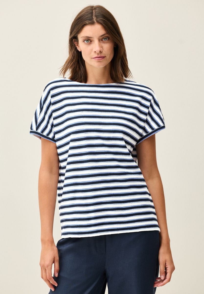 Gestreiftes Strukturshirt