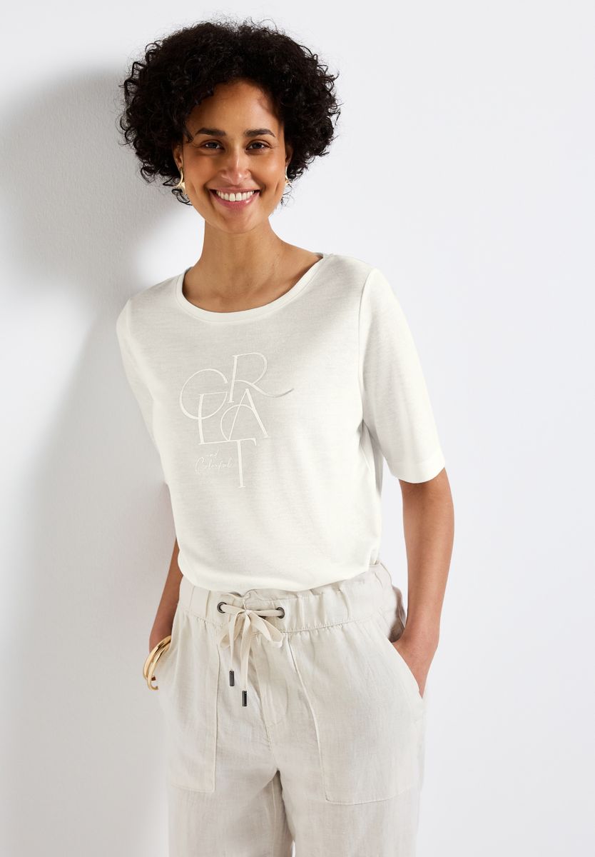 T-Shirt mit Folien-Wording