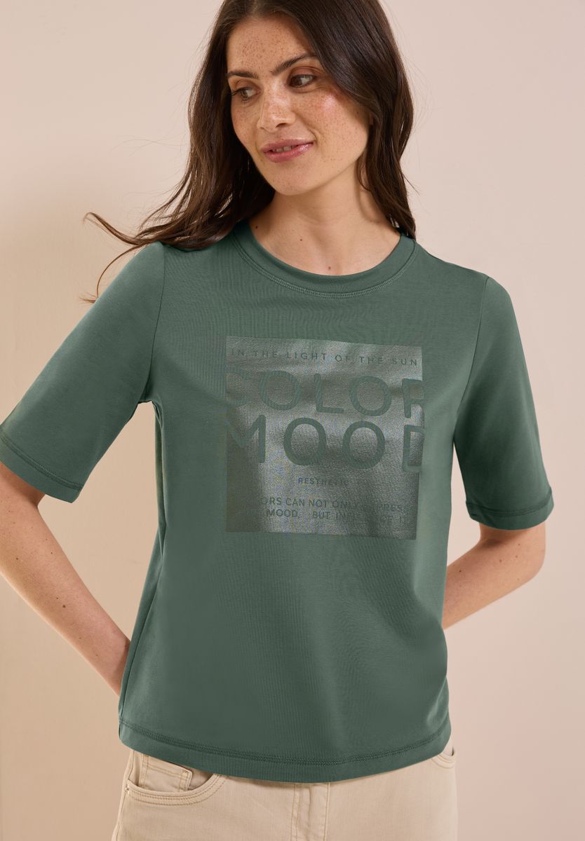 Softes Shirt mit Folienprint