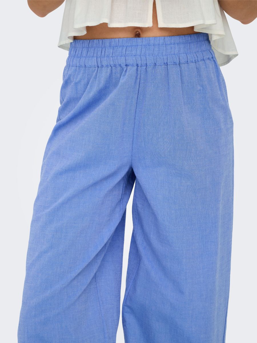 ONLPAULA TULUM EMB PULL-UP PANT WVN