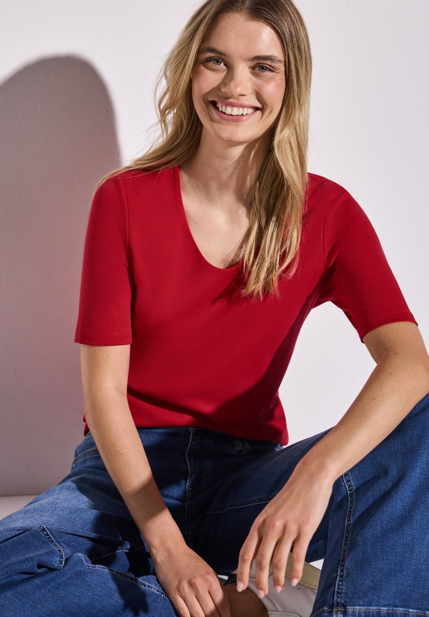 T-Shirt in Unifarbe