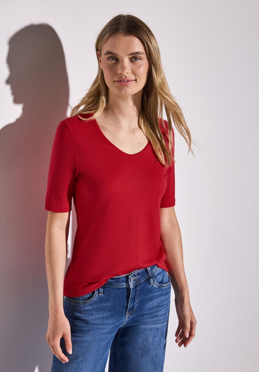 T-Shirt in Unifarbe