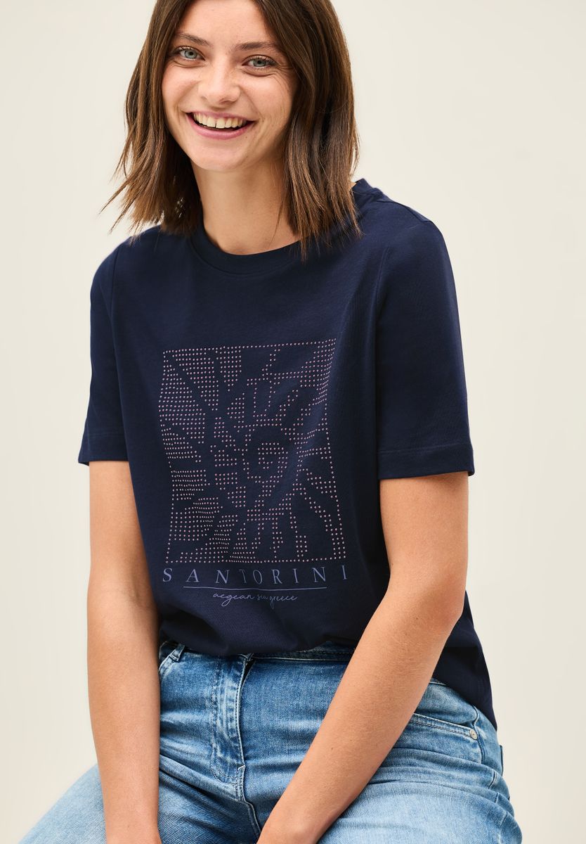 Shirt mit Schmucksteinen