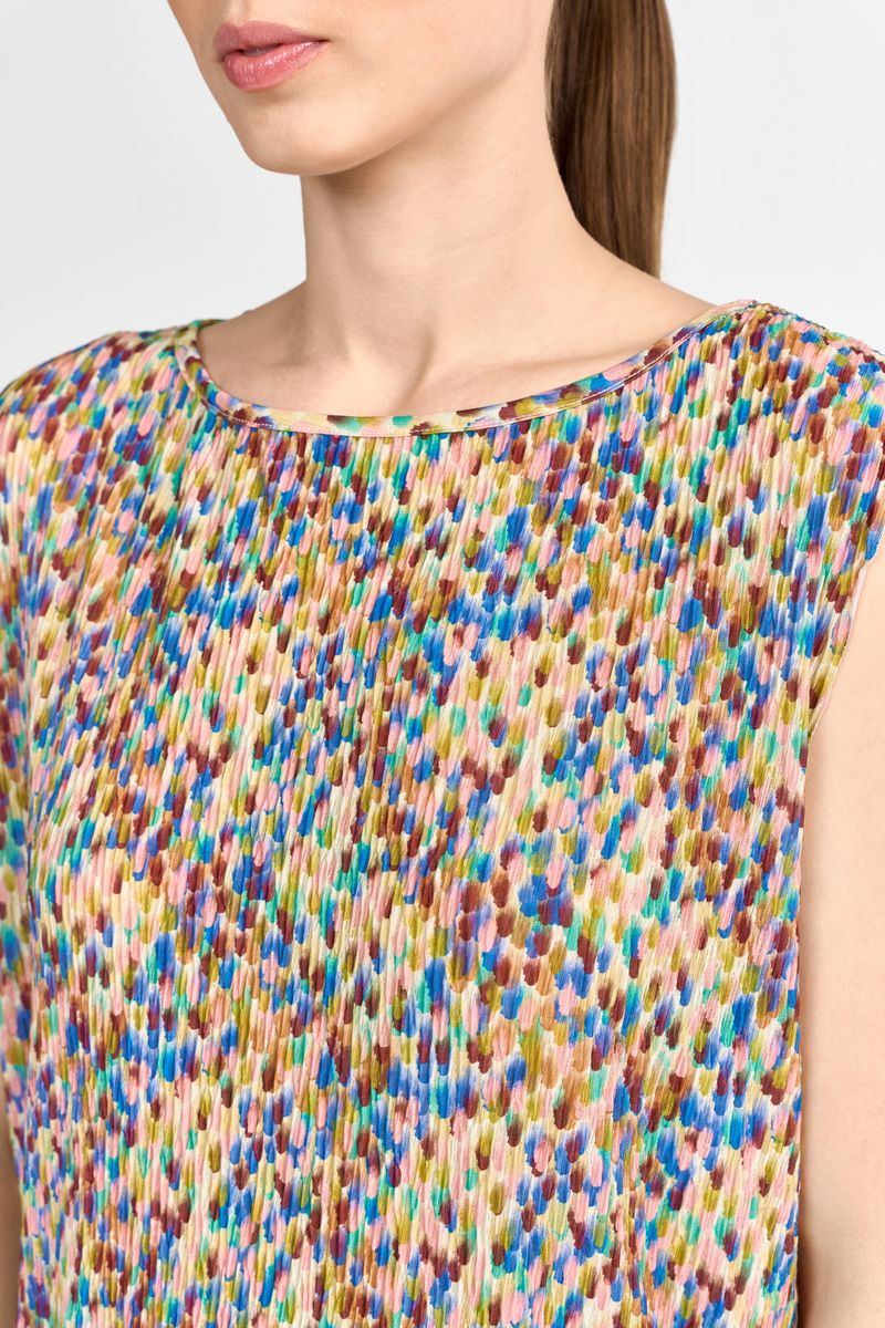 Printed Crinkle Top