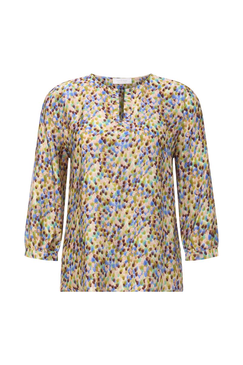 Printed V-Neck Blouse