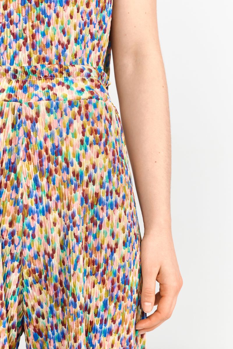 Printed Crinkle Pants