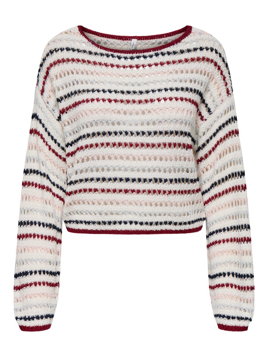 ONLGEENA LS SHORT STRIPE BOATNECK CC KNT