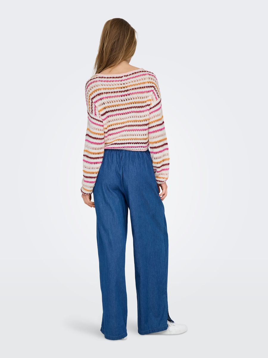 ONLGEENA LS SHORT STRIPE BOATNECK CC KNT