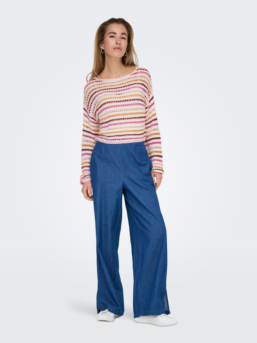 ONLGEENA LS SHORT STRIPE BOATNECK CC KNT
