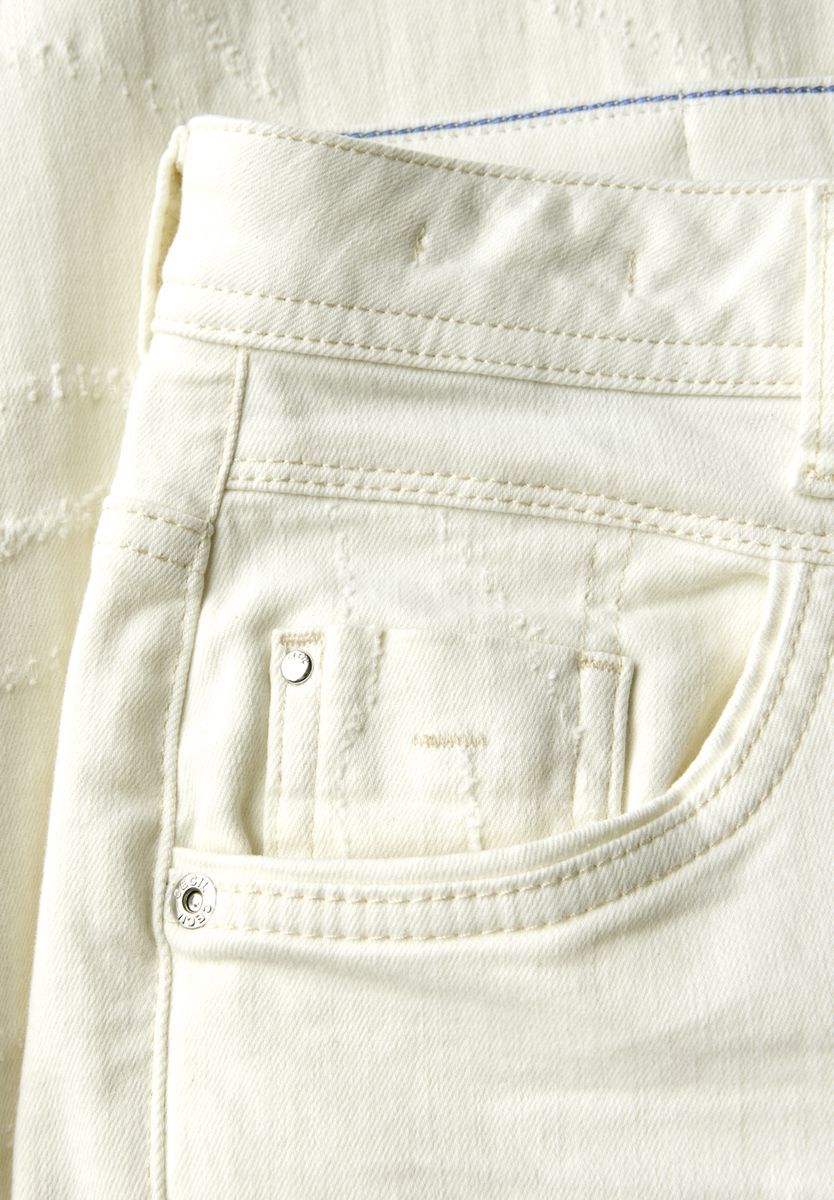 Wide Leg Jeans mit Muster