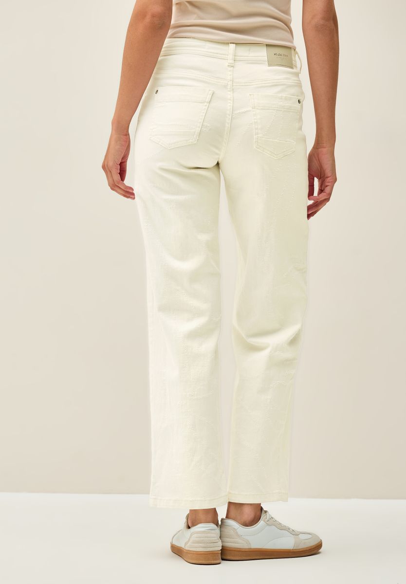 Wide Leg Jeans mit Muster
