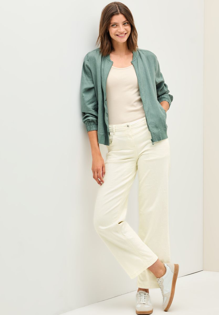 Wide Leg Jeans mit Muster