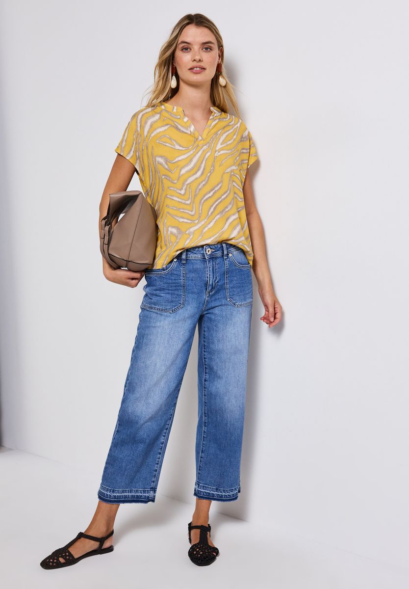 Gemusterte Bluse
