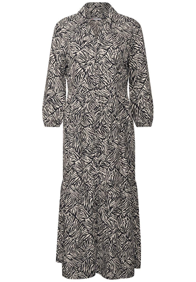 Gemustertes Volant-Kleid