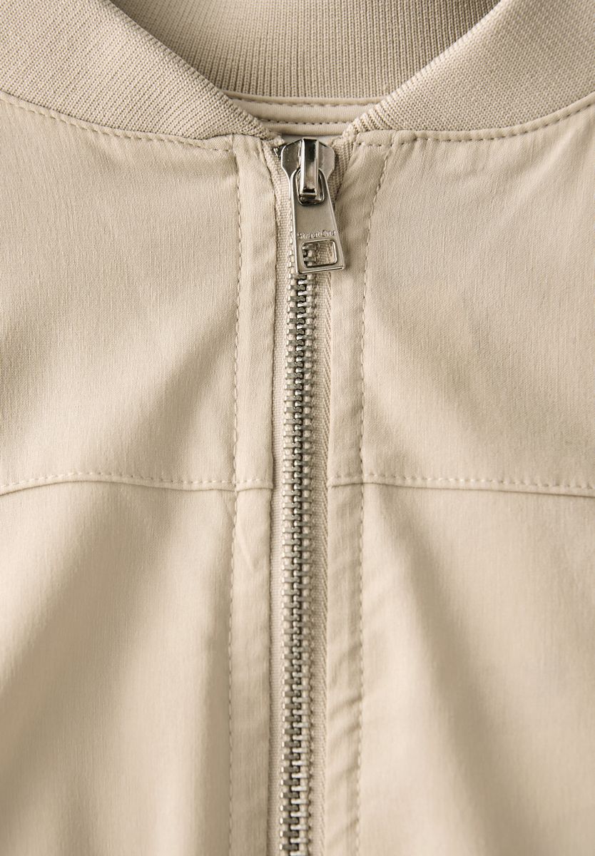 Blouson in Unifarbe
