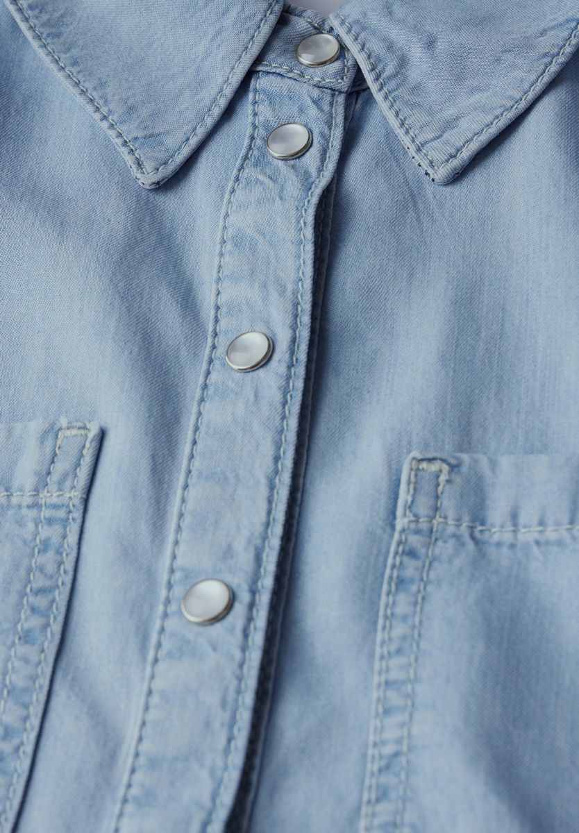 Denim Lyocell Hemdbluse