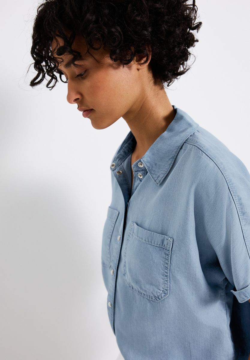 Denim Lyocell Hemdbluse