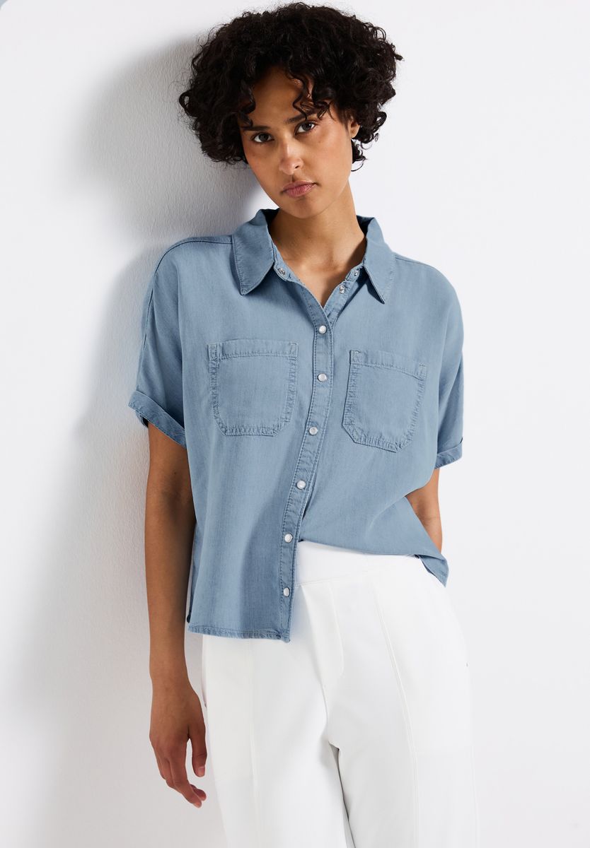 Denim Lyocell Hemdbluse