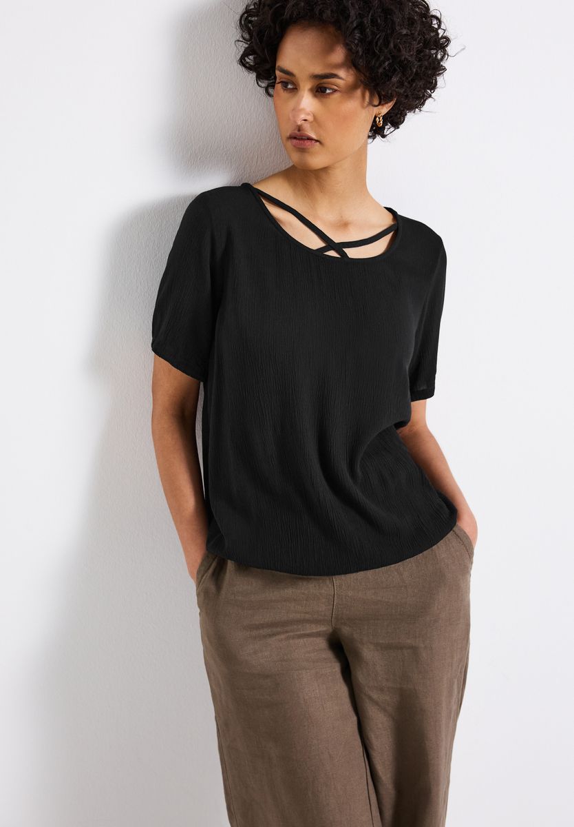 Blusenshirt mit Bänderdetail