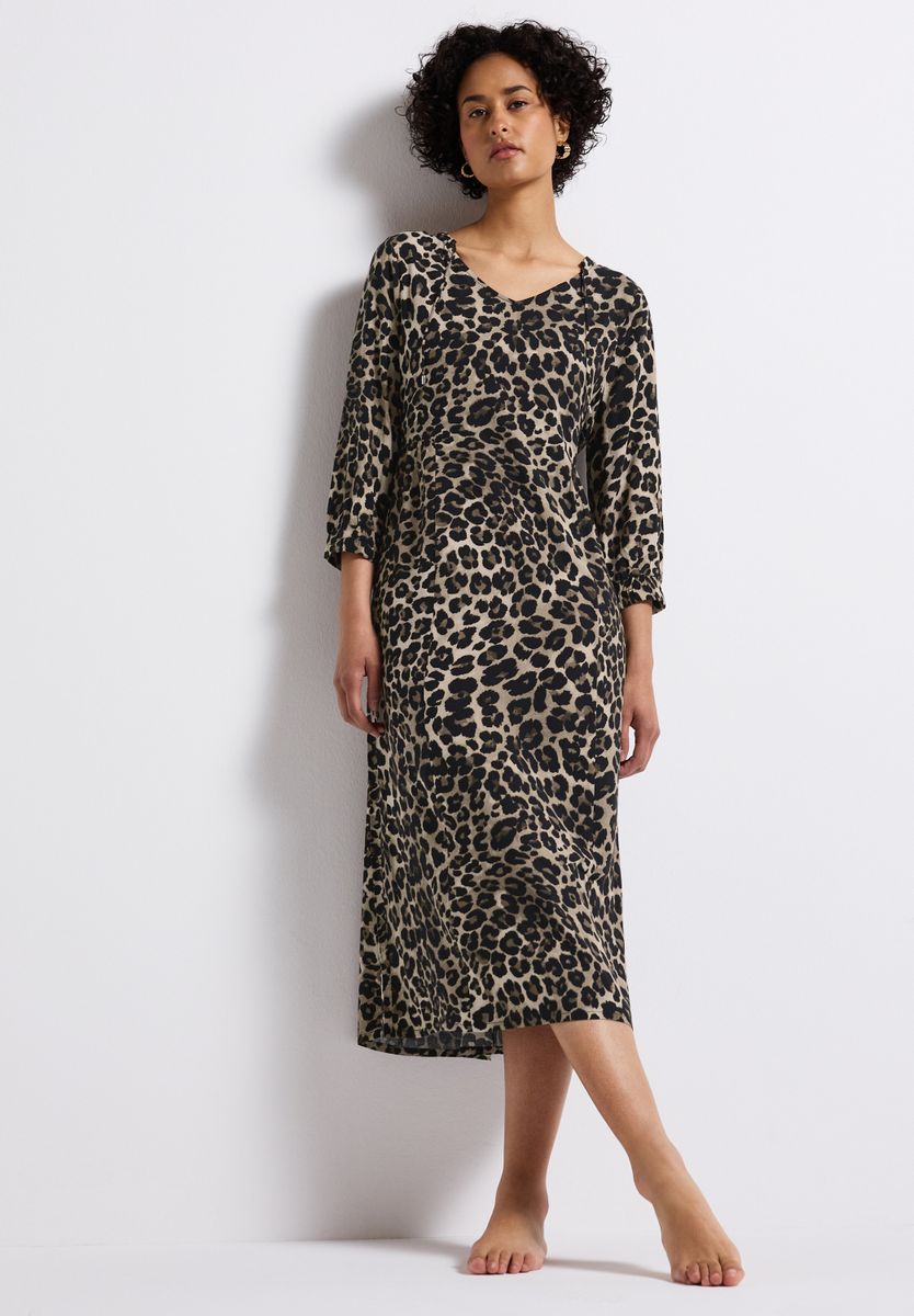 Gemustertes Midi-Kleid