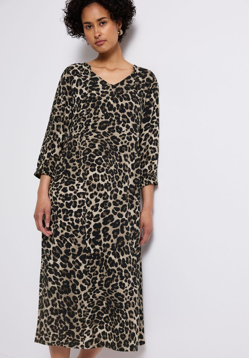 Gemustertes Midi-Kleid