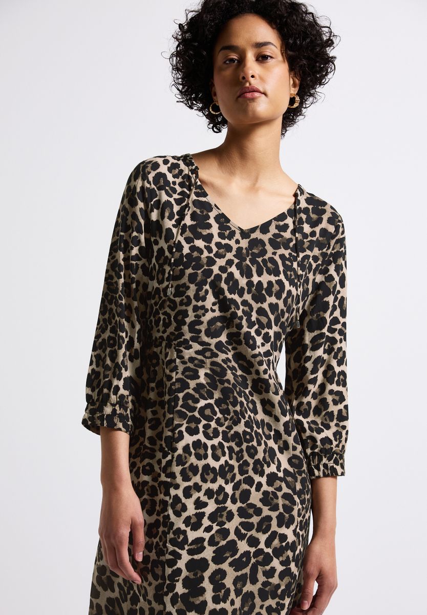 Gemustertes Midi-Kleid