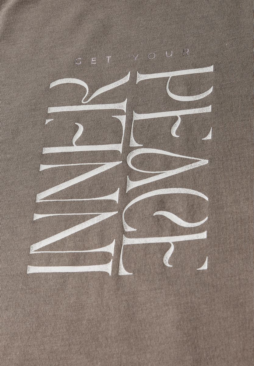T-Shirt mit Wording Print