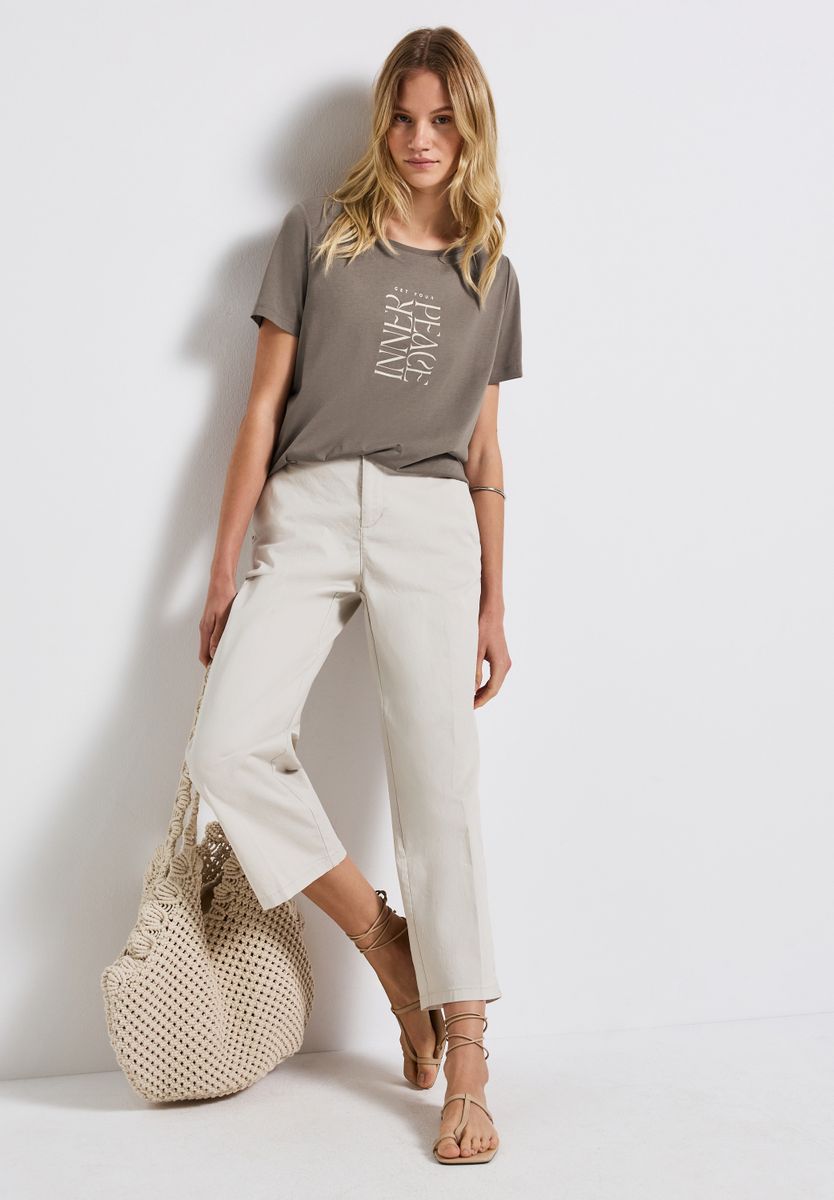 T-Shirt mit Wording Print