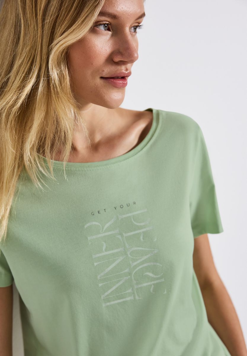 T-Shirt mit Wording Print