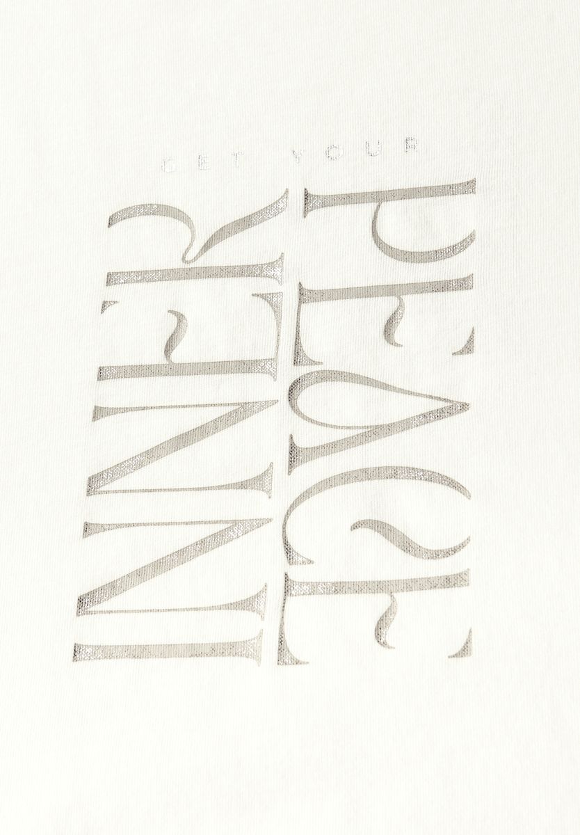 T-Shirt mit Wording Print
