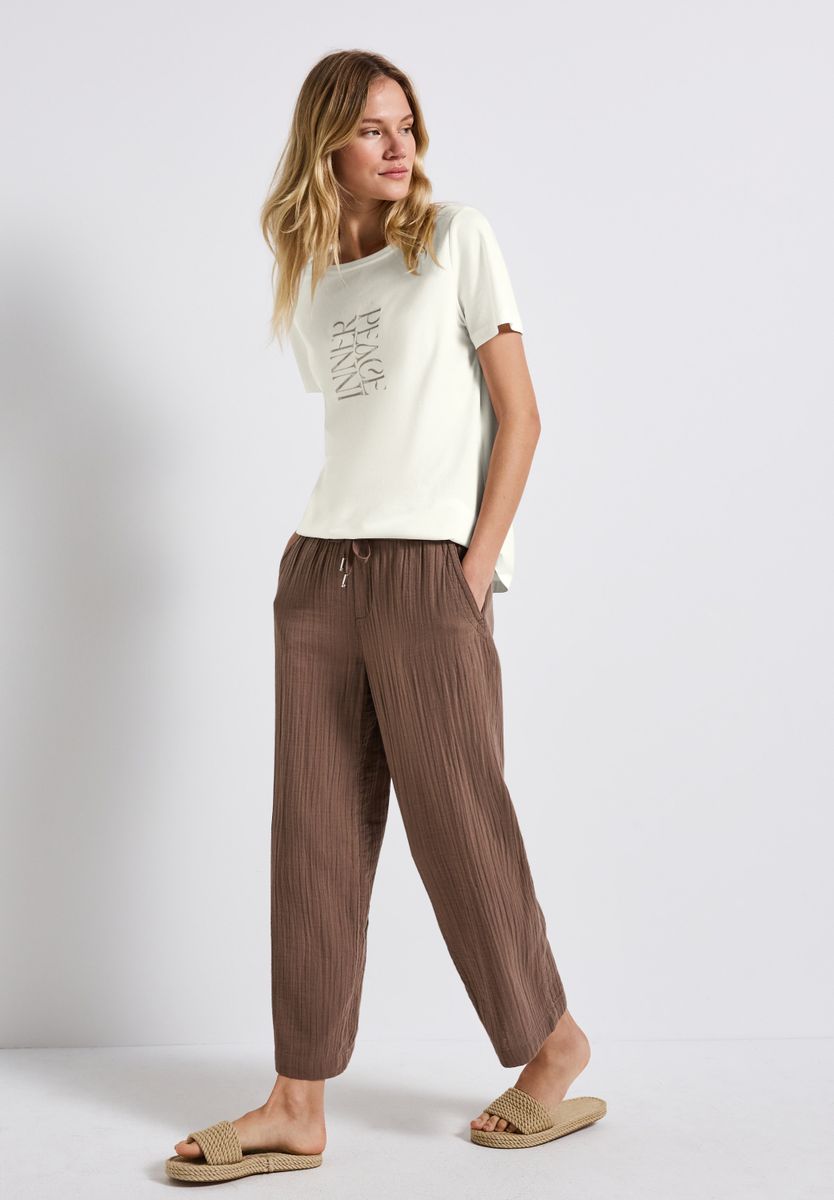 T-Shirt mit Wording Print