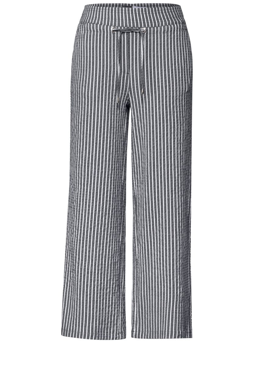 Gestreifte Seersucker Hose