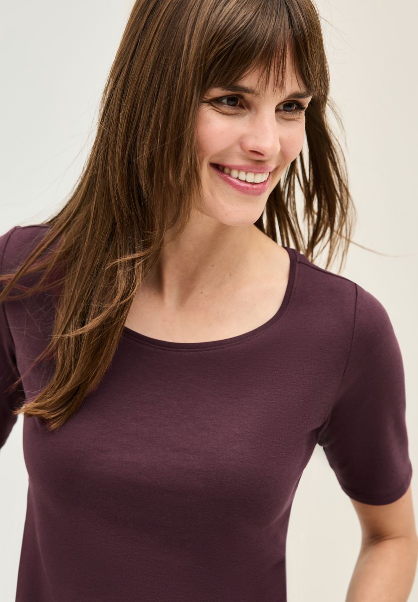 T-Shirt in Unifarbe