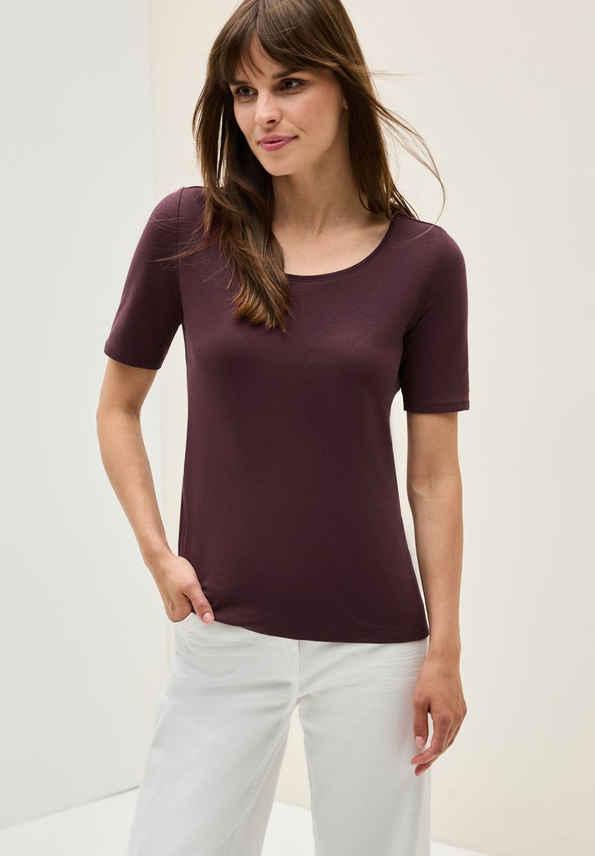 T-Shirt in Unifarbe