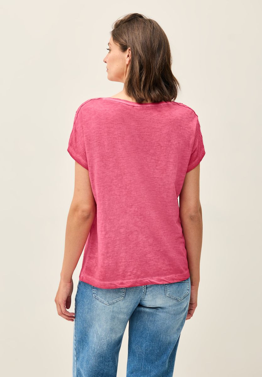 T-Shirt mit Knopfdetail